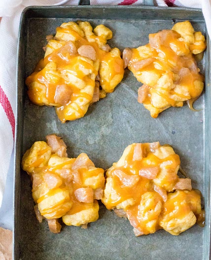 Baked Caramel Apple Fritters