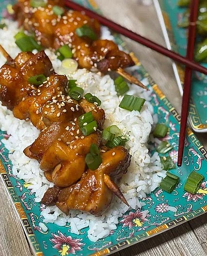Air Fryer Korean Chicken Skewers