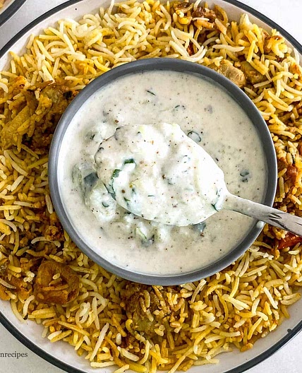 Best Raita for Biryani (Easy Cucumber Biryani Raita Recipe)