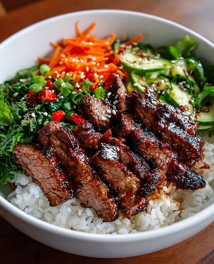 Bol de Riz au Steak façon BBQ Coréen