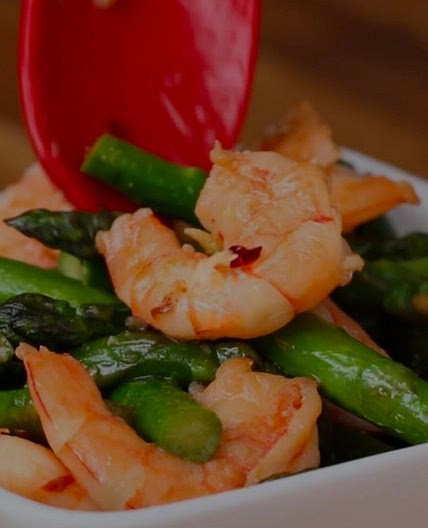 Shrimp & Asparagus Stir Fry
