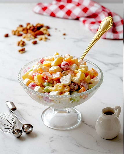 Cream Fruit Chaat | Fruit Cocktail Salad