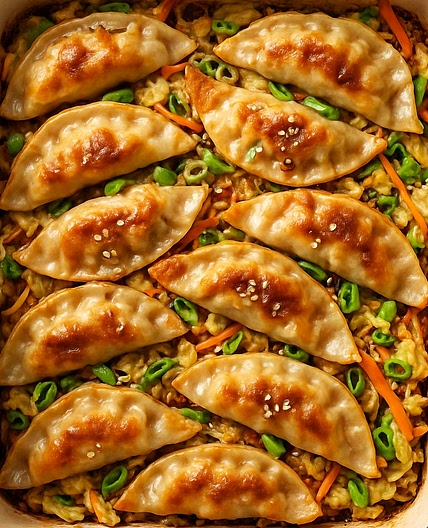 One Pan Potsticker Bake