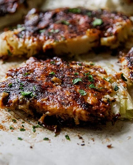 Grilled Parmesan Cabbage Steaks