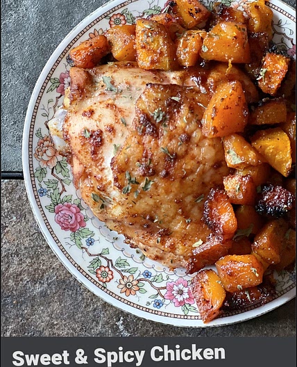 Sweet & Spicy Chicken with Butternut Squash