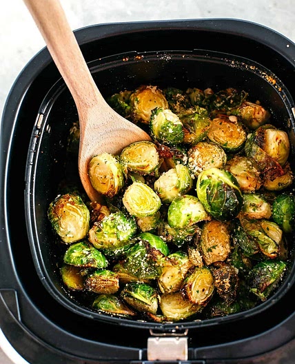 Air Fryer Garlic Parmesan Brussels Sprouts