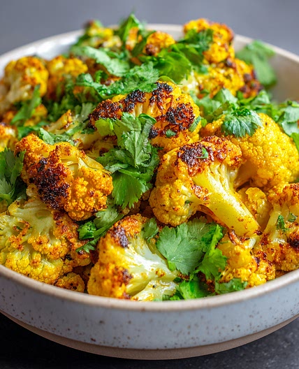 Curry Roasted Cauliflower