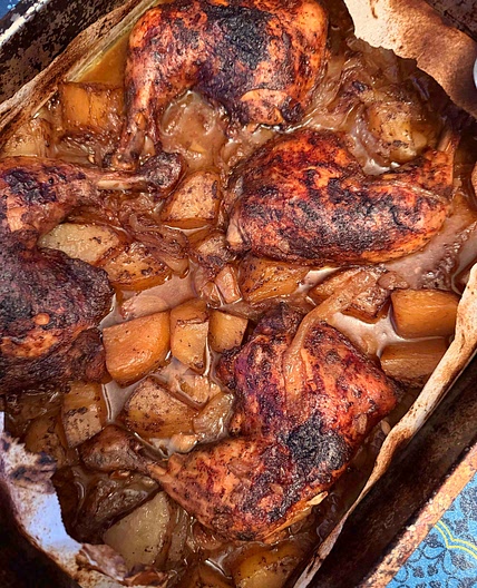 Pomegranate Seven-Spice Chicken (One-Pan Dish)