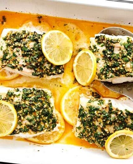 Garlic Herb Baked Cod