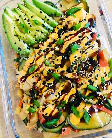 California Roll Cucumber Salad