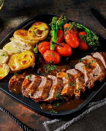 Lamb Steak in Garlic Butter Sauce