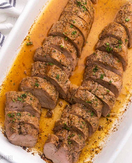 Garlic Brown Sugar Roasted Pork Tenderloin
