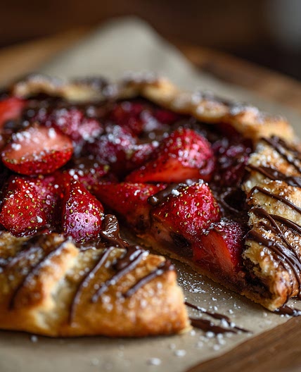 Chocolate Strawberry Galette