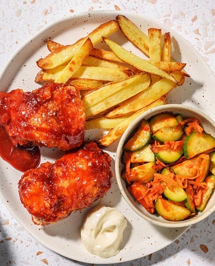 Korean Style Chicken and Ginger Pickled Salad