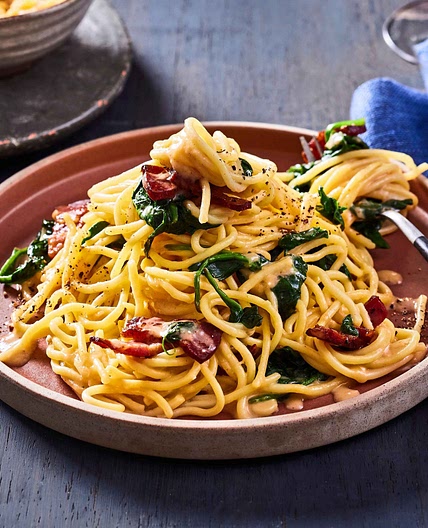 Cremige Miso-Carbonara