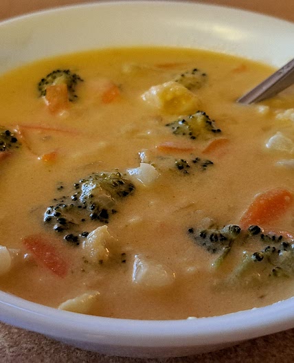 Broccoli Cauliflower Cheddar Soup