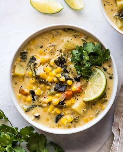 Roasted Poblano Corn Chowder