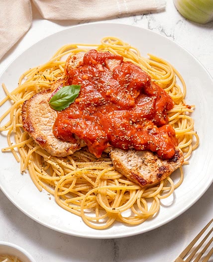 Pork Chops and Spaghetti