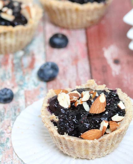 Mini Blueberry Maple Tarts In A Paleo Pie Crust