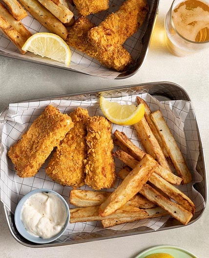 Air-Fryer Fish and Chips