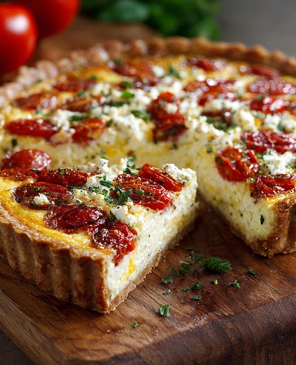 Mozzarella Tomato Quiche