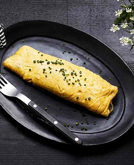 Tortilla francesa con queso