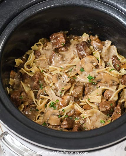 Crock Pot Beef Stroganoff