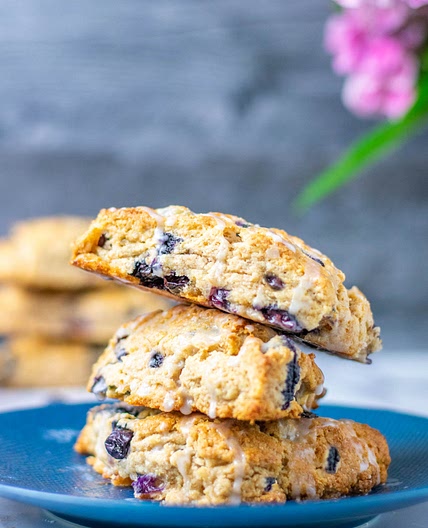 Sourdough Discard Blueberry Scones