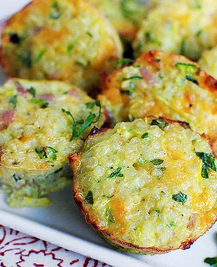 Mini Ham and Cheese Quinoa Cups