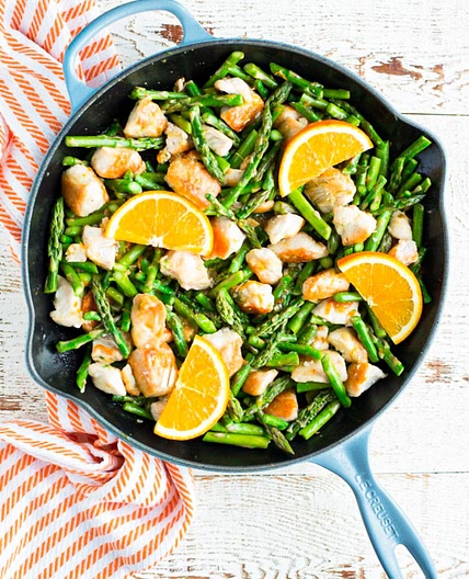 Orange Chicken Asparagus Skillet (20-Minute Dinner)