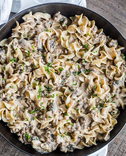 Ground Beef Stroganoff