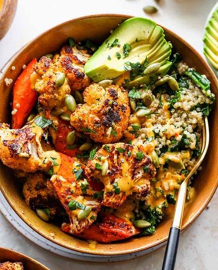 Roasted Veggie Glow Bowls