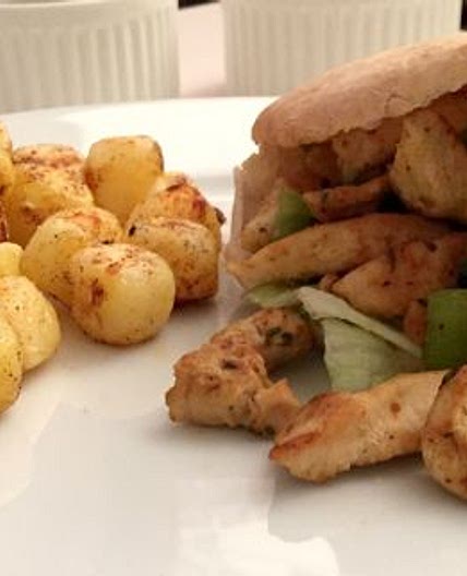 Home-made low FODMAP chicken shawarma