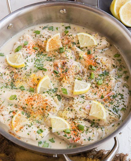 Creamy Lemon Garlic Chicken Recipe