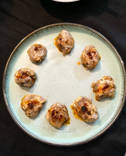 mushroom cream cheese rice paper dumplings