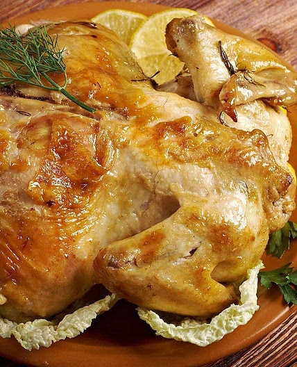 Poulet rôti au thym et au persil