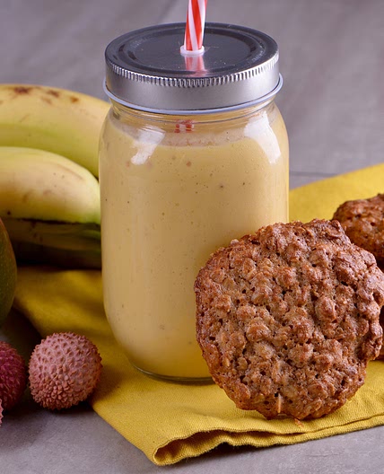 Galletas de avena con batido