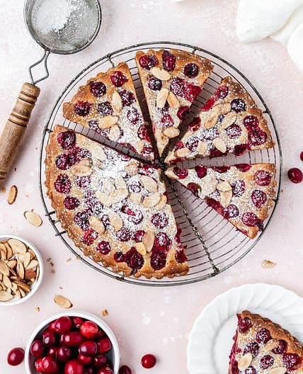Cranberry Almond Frangipane Tart