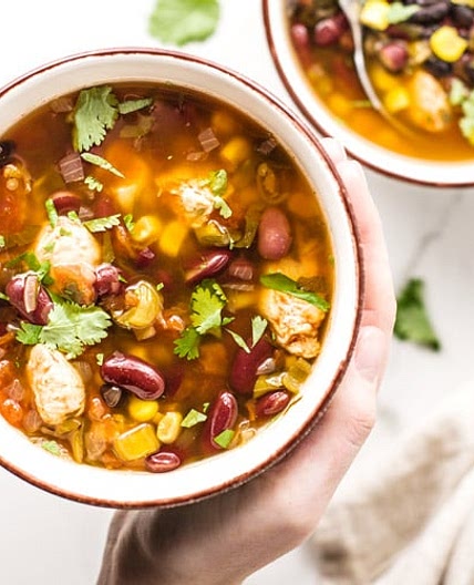 Slow Cooker Fiesta Chicken Soup