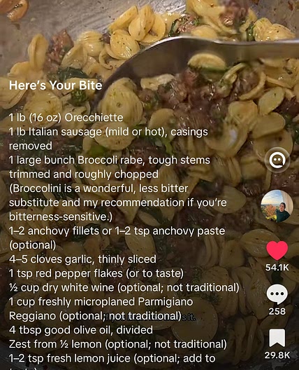 Orecchiette with Sausage and Broccoli Rabe