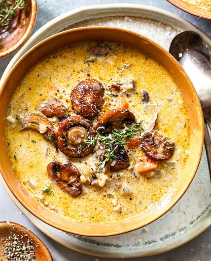 Wild Rice and Mushroom Soup