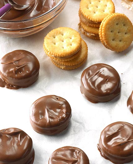 Dipped Peanut Butter Sandwich Cookies