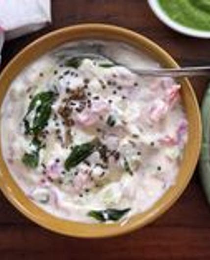 Tomato Onion Tadka Raita Recipe