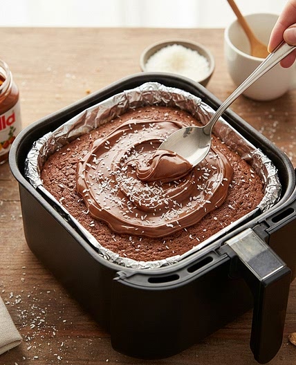 Torta al cioccolato in friggitrice ad aria