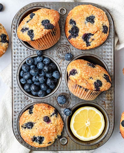Brown Butter Blueberry Muffins