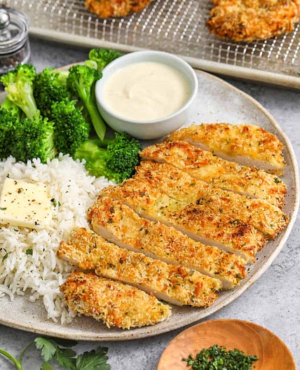 Crispy Parmesan Crusted Chicken