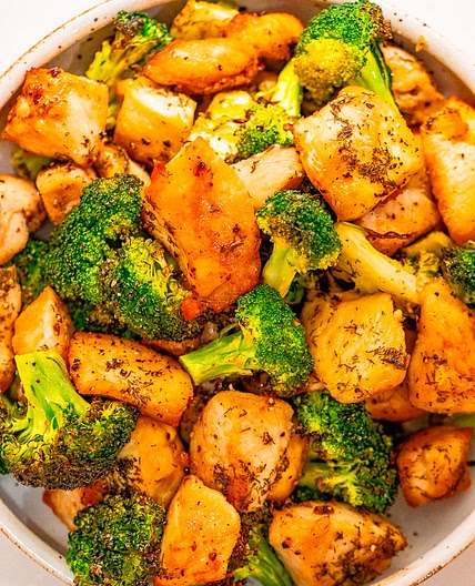 Sheet Pan Salt and Vinegar Chicken and Broccoli