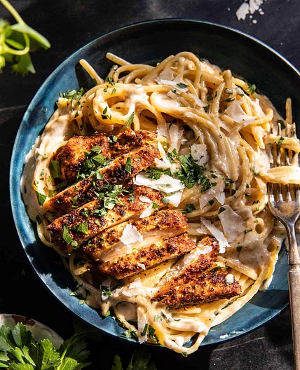 Lemon Pepper Cajun Chicken Fettuccine Alfredo