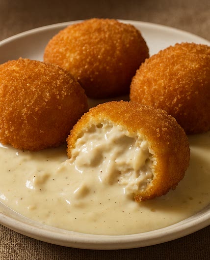 Deep-Fried Creamy Chicken Gravy (Extra Saucy Chicken Croquettes)