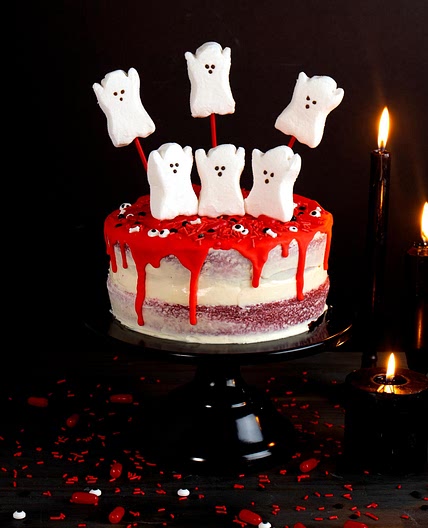 PEEPS® Halloween Red Velvet Layer Cake Recipe